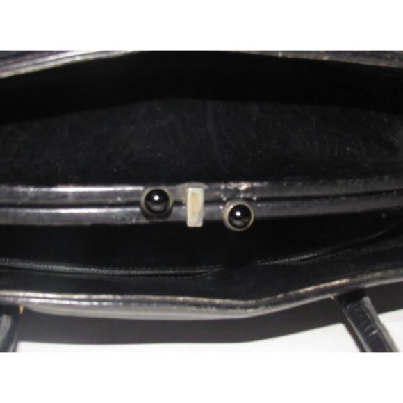 Gucci Vintage Buttery Soft Black Leather Satchel Top Handle - Picture 9 of 12
